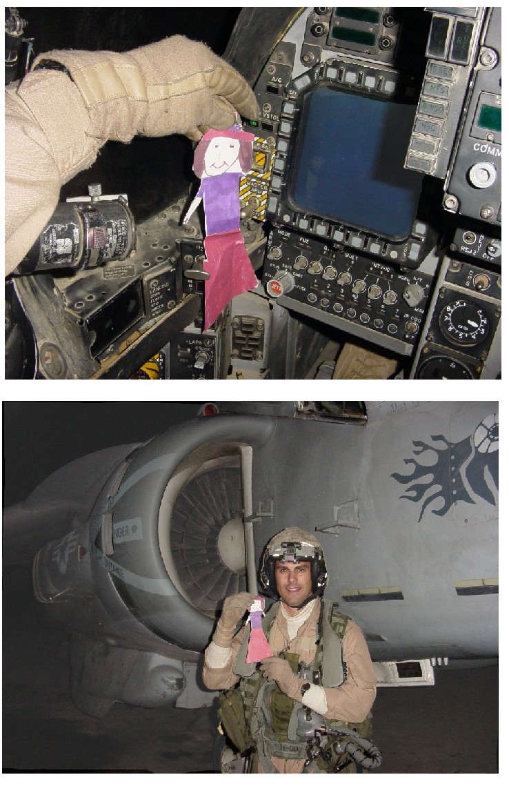  This is a picture of Flat Shelby helping to fly a plane in Iraq on Iraq's very first Election Day! 